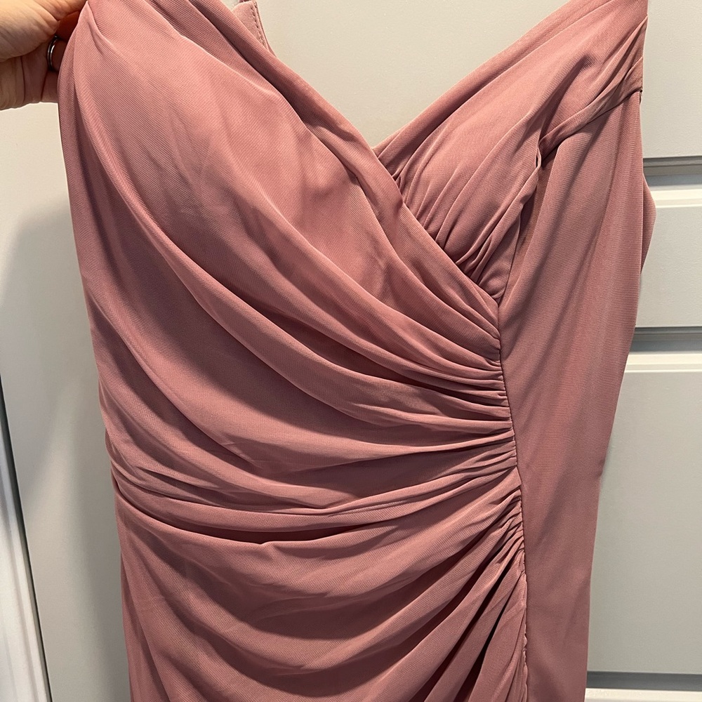 Azazie bridesmaid dress in dusty rose size A8 - Picture 3 of 11